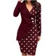 thumbnail image 1 of Vestidos Para Mujer Casual Maxi Vestidos Moda Estampado Cuello Vuelto Manga Larga Botón Trabajo Vestido Formal Odeerbi ODB137499, 1 of 7