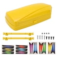 thumbnail image 3 of Maleta de equipaje para maletero de techo de control remoto, con pegatinas de soporte, tuerca de tornillo para coche de control remoto SCX10 90046 1/10 1/8, color amarillo, 3 of 10