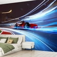 thumbnail image 2 of Peel and Stick Wallpaper Canvas Sport racing car fast driving Modern Art Wall Mural Decor Self Adhesive and Removable 69in x 98in, 2 of 4