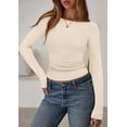 thumbnail image 5 of Remera PRETTYGARDEN Mujer Cuello Barco Manga Larga Beige Talle Grande, 5 of 5