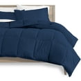 thumbnail image 3 of Bare Home Ultra-Soft Goose Down Alternative Comforter Set, Oversized Queen, Dark Blue, 3 of 6