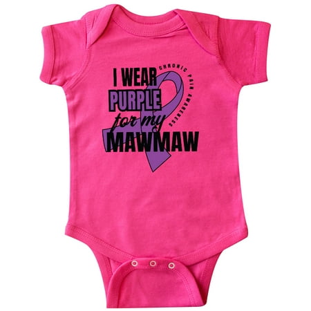 

Inktastic Chronic Pain I Wear Purple For My Mawmaw Gift Baby Boy or Baby Girl Bodysuit