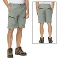 thumbnail image 3 of Weilanxin Men's Hiking Cargo Shorts Waterproof Reflective Stripe with 6 Zipper Pockets GreyGreen 2XL, 3 of 7