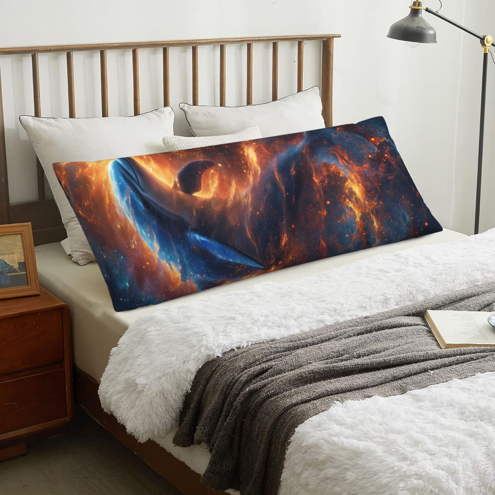 Naloa Cool Dolphin Super Soft 20x60 Body Pillow Case,Long Side Hidden Zipper（PILLOWS ARE NOT INCLUDED）