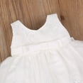thumbnail image 3 of Gureui Toddler Infant Baby Girls Dress with Hairband, Sleeveless Floral Lace Back Big Bow Round Neck Dress, Multi-Layer Mesh TuTu Style Back Zip Dress, 3 of 6