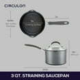 thumbnail image 2 of ScratchDefense Nonstick Induction Sauce Pan with Lid, 3 Quart, Aluminum Graphite, 2 of 9