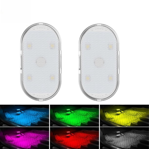 Luz LED de ambiente táctil para coche, luz de pie inalámbrica USB, caja de almacenamiento, iluminación de maletero, luces decorativas coloridas