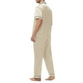 thumbnail image 4 of Awdenio Mens Satin Silky Pajama Set Short Sleeve Classic Sleepwear Button Down Loungewear with Long Pants, 4 of 5