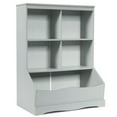 thumbnail image 3 of GVN 3-Tier Children's Multi-Functional Bookcase Toy Storage Bin Floor Cabinet-Gray, Toy Organizers and Storage for Kids, Boys, Girls, Nursery, 3 of 9