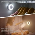 thumbnail image 2 of Night Touch Light Bright LED Push Lamp, 3 Colors Dimmable Rechargeable Puck Tap Nightlight Battery Operated, Wireless Stick on Lighting for Wall, Closet, Kitchen, Under Cabinet, Counter, 2 Pack, 2 of 7