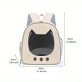 thumbnail image 3 of Cat Carrier Bag PU Portable Travel Outdoor Backpack for Cat Small Dogs Transparent Breathable Carrying Shoulder Bag Pet Supplies, 3 of 9