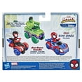 thumbnail image 4 of Marvel Spidey and His Amazing Friends Hulk Action Figure and Vehicle, 4 of 9