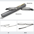 thumbnail image 3 of MAGIMODAC Pocket Reading Glasses Compact Men Women Metal Eyeglasses Eyewear With Case (Gray, +4.0), 3 of 5