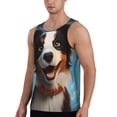 thumbnail image 2 of Rateoe Playful Smile Cute Dog Pattern Sleeveless Gym Shirt Muscle Tee Breathable Workout Shirt Slim-Fit Tank Quick Dry Fit Muscle Tank Top Bodybuilding Sleeveless T Shirt-3X-Large, 2 of 7