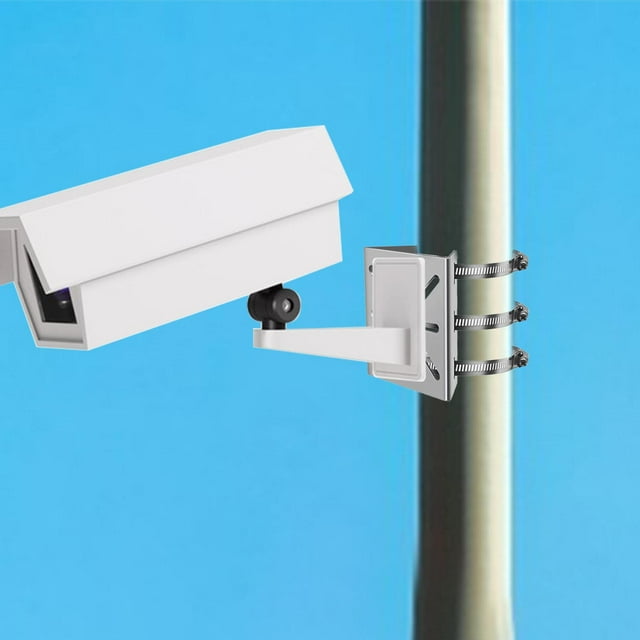 Soporte de poste vertical para cámara de seguridad con 3 presillas. Soporte de pared universal y confiable para luces de pared con panel solar.