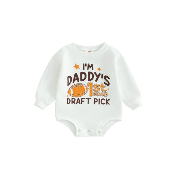 Bagilaanoe Newborn Baby Boy Girl Oversized Romper Sweatshirt Long Sleeve Bodysuits Letter Print Pullover 6M 12M 18M 24M Infant Casual Tee Tops