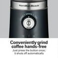 Hamilton Beach Custom Grind Coffee Grinder, 14 Cups, Black, 80393F