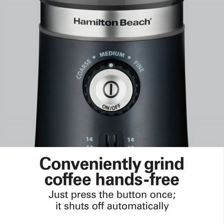 Hamilton Beach Black/Silver Stainless Steel 14 cups Coffee Grinder