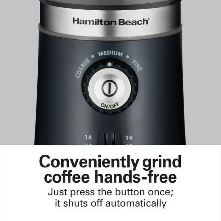 Hamilton Beach 16 oz Stainless Steel Burr Coffee Grinder Silver