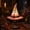 Blush, variant on Stained Glass Witch Hat Lamp Style Resin Night Light, USB Powered Gothic Wizard Hat Table Lamp with Sun and Star Details for Bedroom, Shelf and Halloween Decor (Purple, 7.08in)