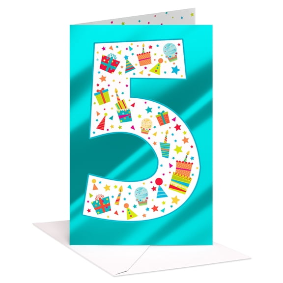 American Greetings 5th Birthday Card for Kids (Colorful Celebration)