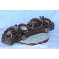 thumbnail image 6 of Nifao Four Turtles on Tree Log Bronze Statue, Charming Wildlife Decor – Home Decor Sculpture, 39"L x 15"W x 10"H, 6 of 12