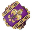 thumbnail image 2 of Carolines Treasures 8205FC Tiger Football Fleur de lis Foam Coaster Set of 4 3 1/2 x 3 1/2 multicolor, 2 of 3