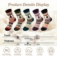 thumbnail image 2 of Loritta Wool Socks for Women, 5 Pairs Ladies Cozy Boot Winter Thermal Warm Thick Socks Size 5-9, 2 of 6