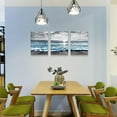 thumbnail image 6 of Wall Decorations For Living Room 3 Piece Framed Canvas Wall Art For Bedroom Office Wall Decor Black And White Beach Wall Painting Blue Ocean Wave Pictures Artwork Modern Posters Home Decor, 6 of 6