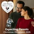 thumbnail image 5 of WUJDF 2026 Christmas Decorations for Expectant Parents,Acrylic Heart-Shaped Xmas Pregnancy Gift Decorations for Expectant Mothers, Pregnancy Announcement And Blessing Messages for Husbands And Family, 5 of 7
