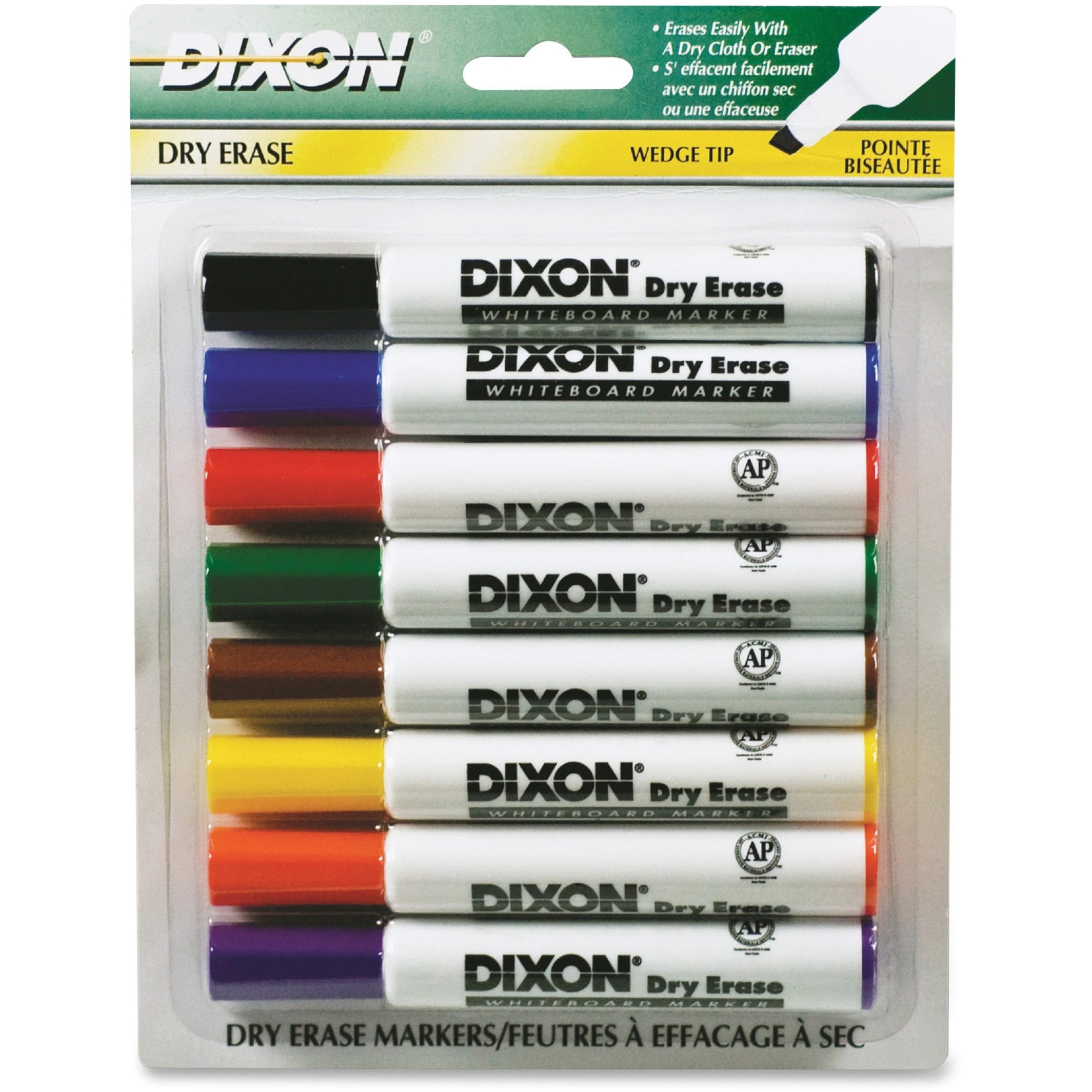 Dixon, DIX92180, Wedge Tip Dry Erase Markers, 8 Per Pack