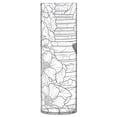 thumbnail image 6 of Flowers and Butterflies Line Art Plastic Vase 11.8'' x 3.9'' Transparent Non Breakable Decorative for Family, 6 of 6