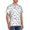 thumbnail image 5 of Rocae Party Shark Cute for Men's Moisture-Wicking Crew Tee - T-Shirt for Sports, Outdoor Activities, and Casual WearSmall, 5 of 9