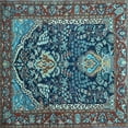 thumbnail image 1 of Ahgly Company Indoor Square Persian Light Blue Traditional Area Rugs, 7' Square, 1 of 4