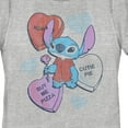 thumbnail image 2 of Women's Lilo & Stitch Hearts and Pizza Graphic Tee Athletic Heather Large, 2 of 4