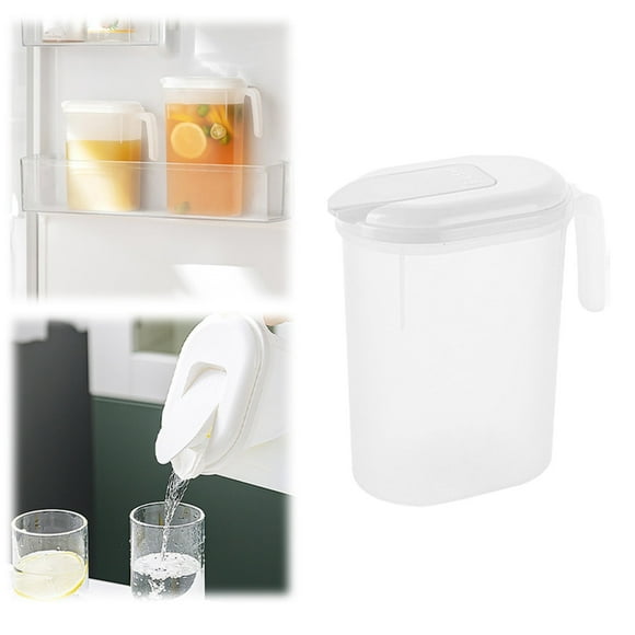 Cold Brew Pot Clearance, Drink Dispenser for Fridge Beverage Liquid Drink Container for Party 1 Gallon Cold Water Pitcher Lemonade Stand Juice Jug with Spigot (White),Cold Brew Pot X1