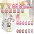 thumbnail image 2 of TIELUTT Polka Pattern Easter Eggs Kindergarten with Lanyard Foam Chicken and Rabbit Colorful Decorative Light Sticks for Easter Eggs Glass Window Hangings Ornament Lot Frosted Berry Picks, 2 of 6