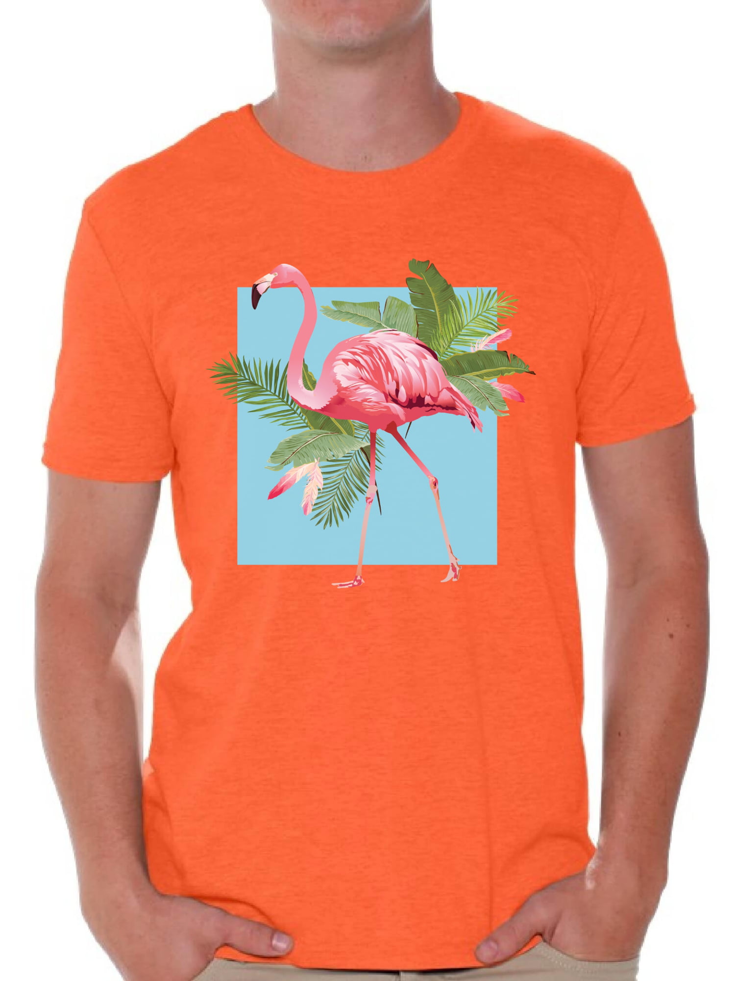 Awkward Styles Punk Flamingo Tshirt For Men Floral Flamingo Shirt