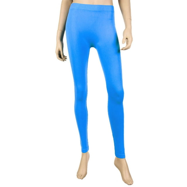 LAVRA Leggings Colorés en Spandex pour Femmes - Bleu Ciel