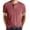 Wine, variant on FRSASU Men's Dressy Crew Neck Shirts Casual Button Down Shirt Henley Short Sleeve Comfort Colors T-shirts Wine