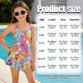 thumbnail image 7 of Xoenoiee Colorful Cherry Blossom Pattern Swim Dress for Girls Sleeveless One-Piece Swimsuit with Built-in Skirt, Full Coverage Swimwear for Swimming Beach Vacation, 3-4 Years, 7 of 7