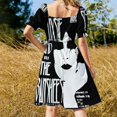 thumbnail image 3 of Vestido de manga corta SATB de Rock alternativo de los años 80 ropa para mujer vestidos de noche para mujer vestido de verano 2025 para mujer, 3 of 6