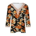 thumbnail image 4 of Spring Shirts for Women V Neck Women's Tops and Blouses 3/4 Length Sleeve Womens T Shirts Women's Blouses New Arrivals Gifts, 4 of 5