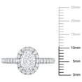 thumbnail image 3 of Created Forever Women's 1CT Oval & Round - cut Lab-Created Diamond 14kt White Gold Halo Engagement Ring, 3 of 10