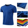 thumbnail image 2 of Camiseta deportiva Multicolor de manga corta de secado rápido, camisetas de gimnasio, camiseta de entrenamiento, camiseta para correr, ropa deportiva transpirable para adolescentes, 2 of 5
