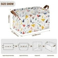 thumbnail image 7 of Yayeee Foldable Storage Basket for Shelves with Handles Set of 2 Waterproof Cloth Bins, White Triangles, 7 of 7