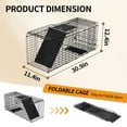 thumbnail image 2 of Ktaxon Animal Trap, Steel Cage for Squirrel & Raccoon Control, Safe Rodent Capture, Black, 2 of 6