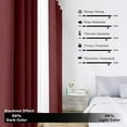 thumbnail image 3 of Ample Decor Blackout Curtain 46 x 84 inch Maroon Set of 2 Panels, Room Darkening for Bedroom,Living Room, Noise Reducing, Privacy Protection, 3 of 6