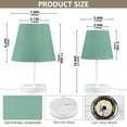 thumbnail image 3 of Green Blue Desk Lamp LED Table Nightstand Lamps with 3 Color Temperatures for Home Bedroom Living Room Decor 8x12, 3 of 8