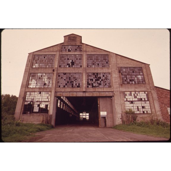 24"x36" Gallery Poster, ABANDONED FACTORY IN RIVERSIDE, A SUBURB OF DULUTH ON THE ST LOUIS RIVER NARA 551586